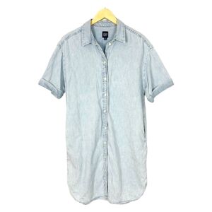 GAP Light Blue Chambray Denim Shirt Dress | Size Small (EUC)